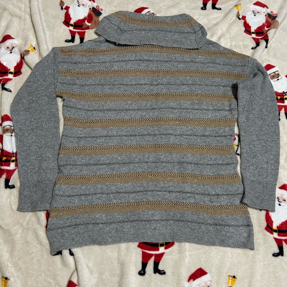 Coldwater Creek Gray and Brown Knit Top
